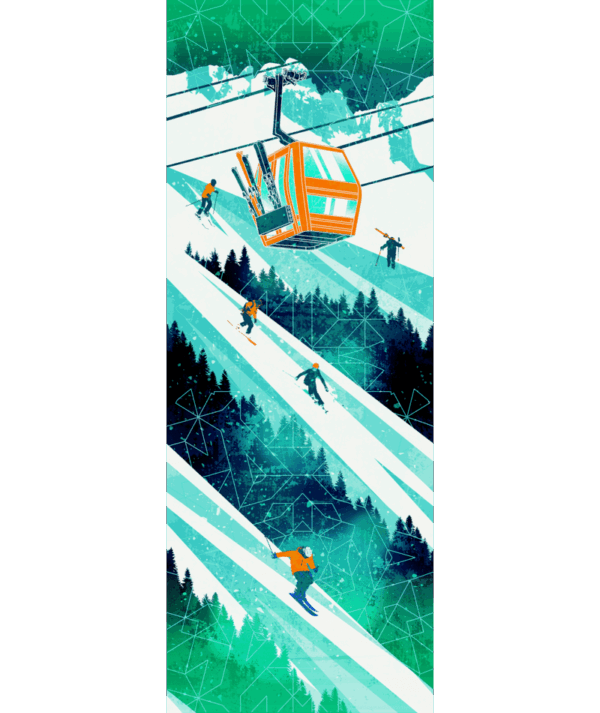 Smartwool Ski Zero Cushion Ski Day Print OTC Socks - Image 4