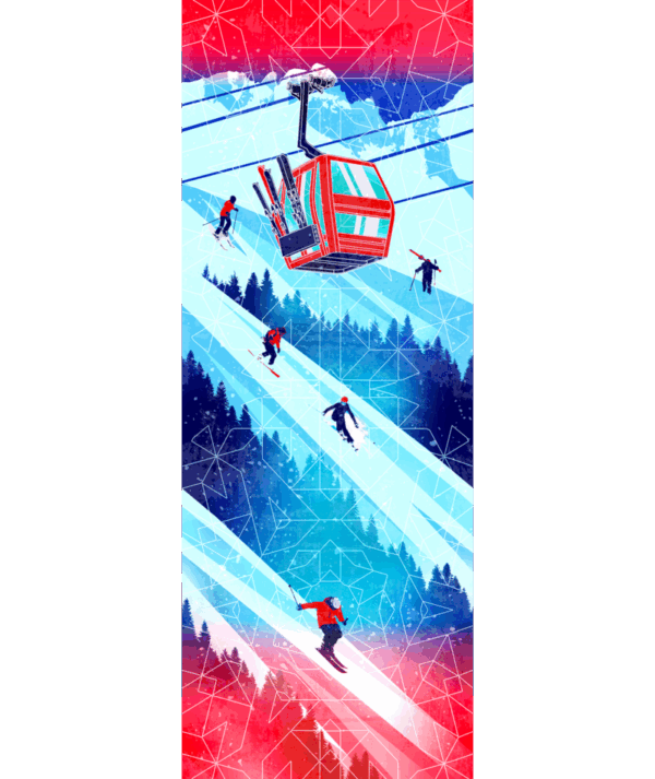 Smartwool Ski Zero Cushion Ski Day Print OTC Socks - Image 2