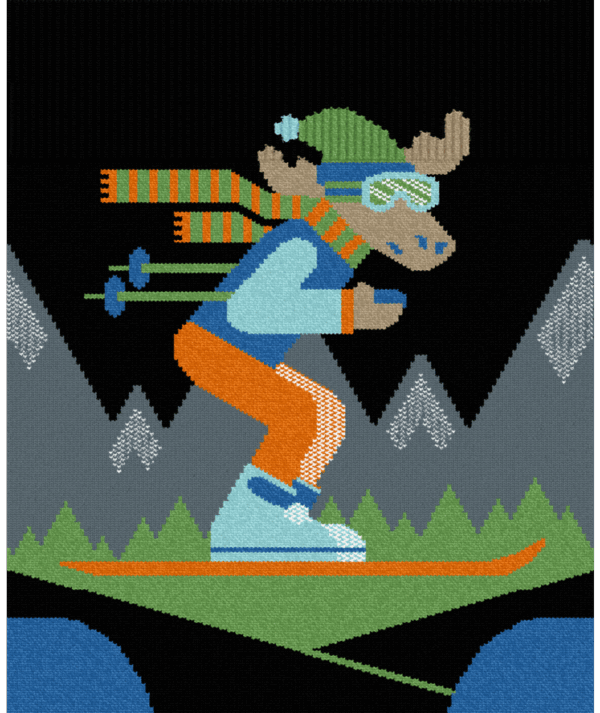 Smartwool Kids Wintersport Full Cushion Mountain Moose OTC Junior Socks - Image 2