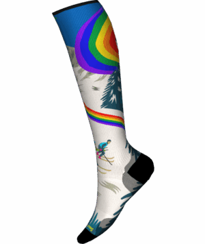 Smartwool Ski Zero Cushion Rainbow Trails Print OTC Men's Socks