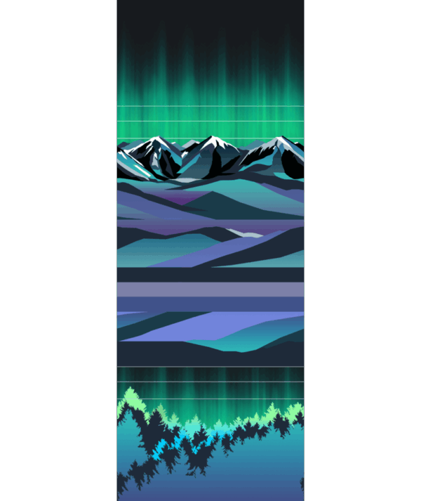 Smartwool Kids Ski Zero Cushion Aurora Flash Print OTC Junior Socks - Image 2