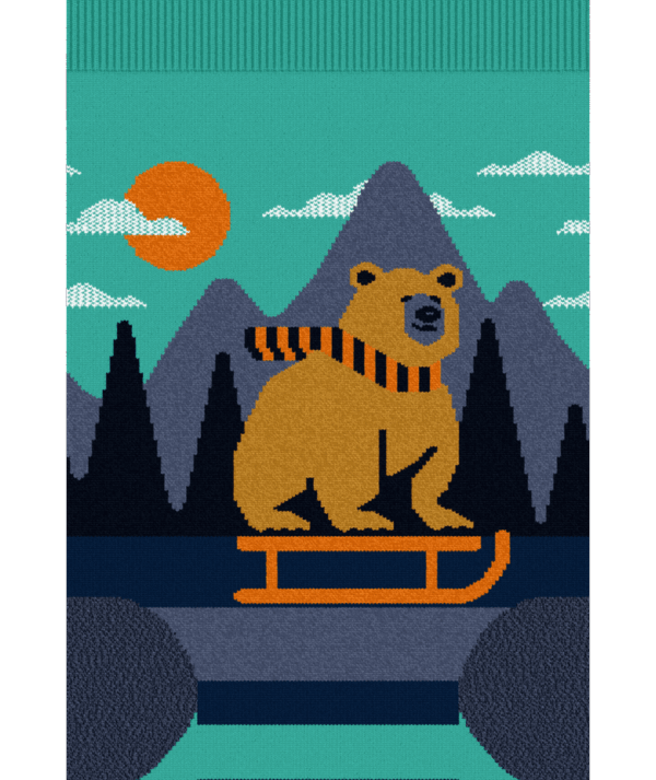 Smartwool Kids Ski Light Cushion Sleigh Bear OTC Junior Socks - Image 4