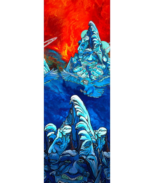 Smartwool Ski Targeted Cushion Winter Haze Print OTC Men's Socks - Image 2