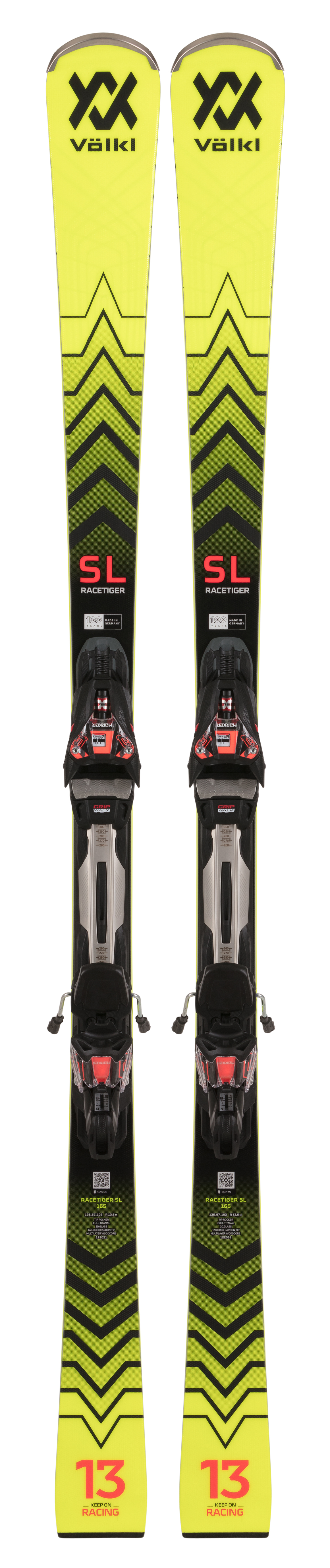 Volkl Racetiger SL Mens Race Skis with Rmotion 12 GW Bindings 2023
